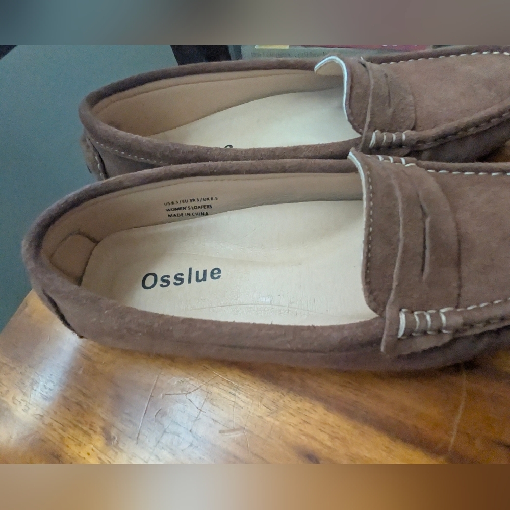 Osslue Moccasin Driving Shoe Leather Suede Brown Size 8.5 - Picture 13 of 16